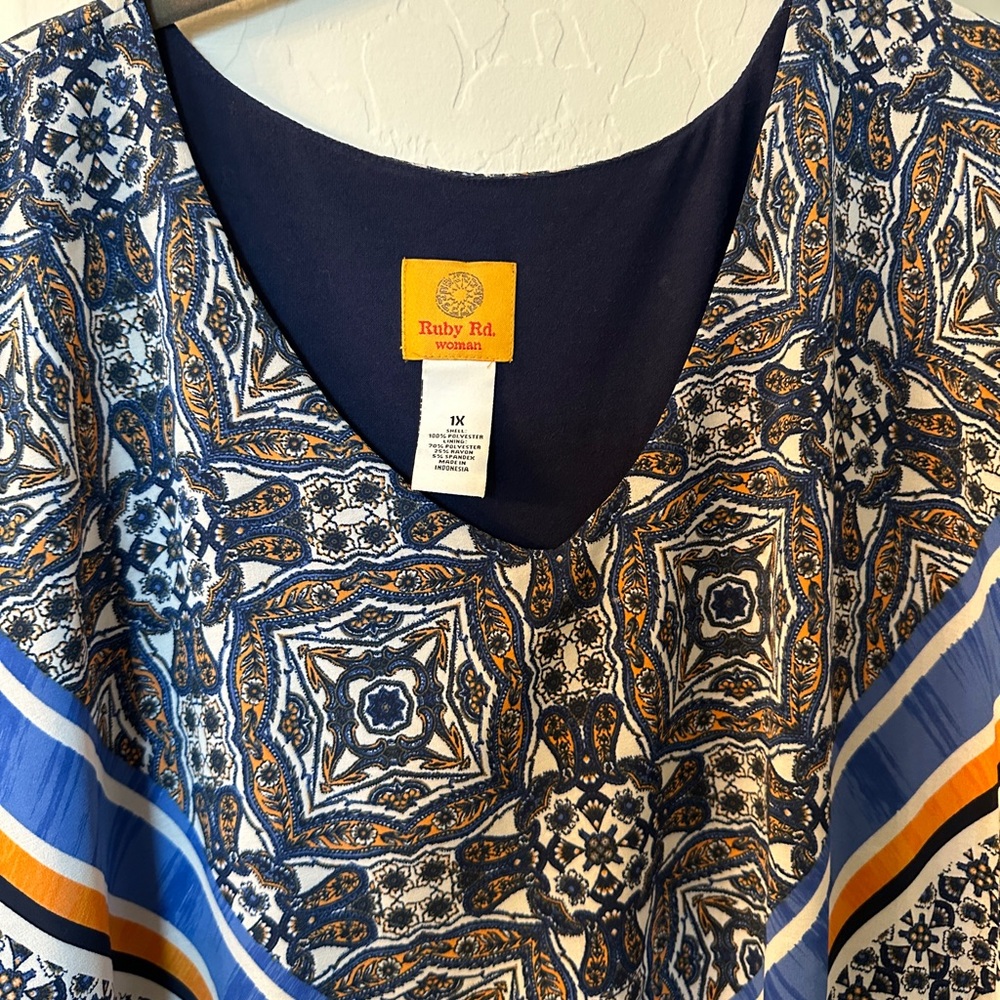 Plus Size Ruby Rd. Double-Layered Fluttered Sleev… - image 3